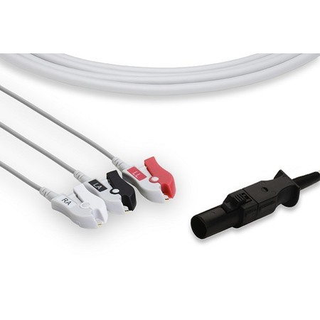 CABLES & SENSORS Midmark Cardell Direct-Connect ECG Cable - 3 Leads Pinch/Grabber C2373P0